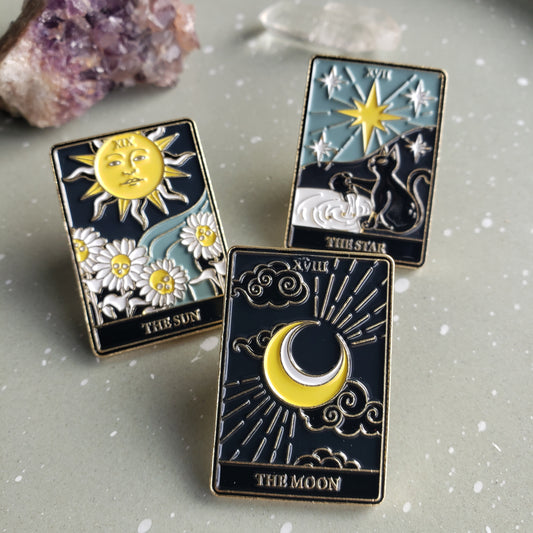 The Sun, The Moon & The Star Pins β¨