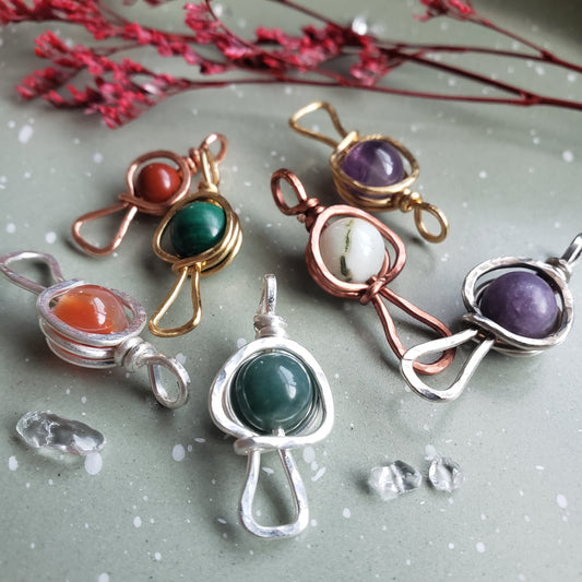 Crystal Mushroom Necklaces