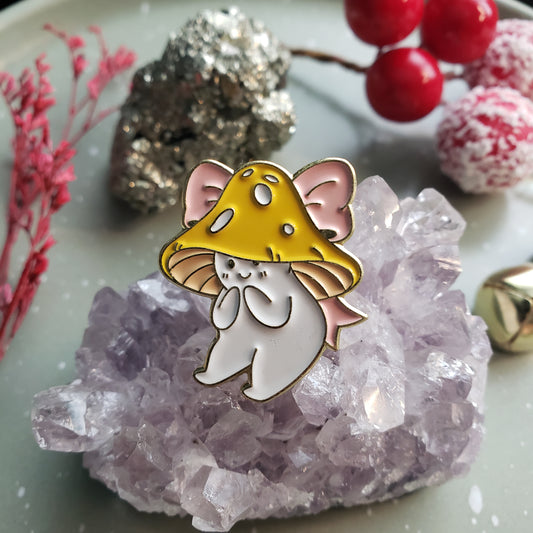 Yellow Mushroom Pin