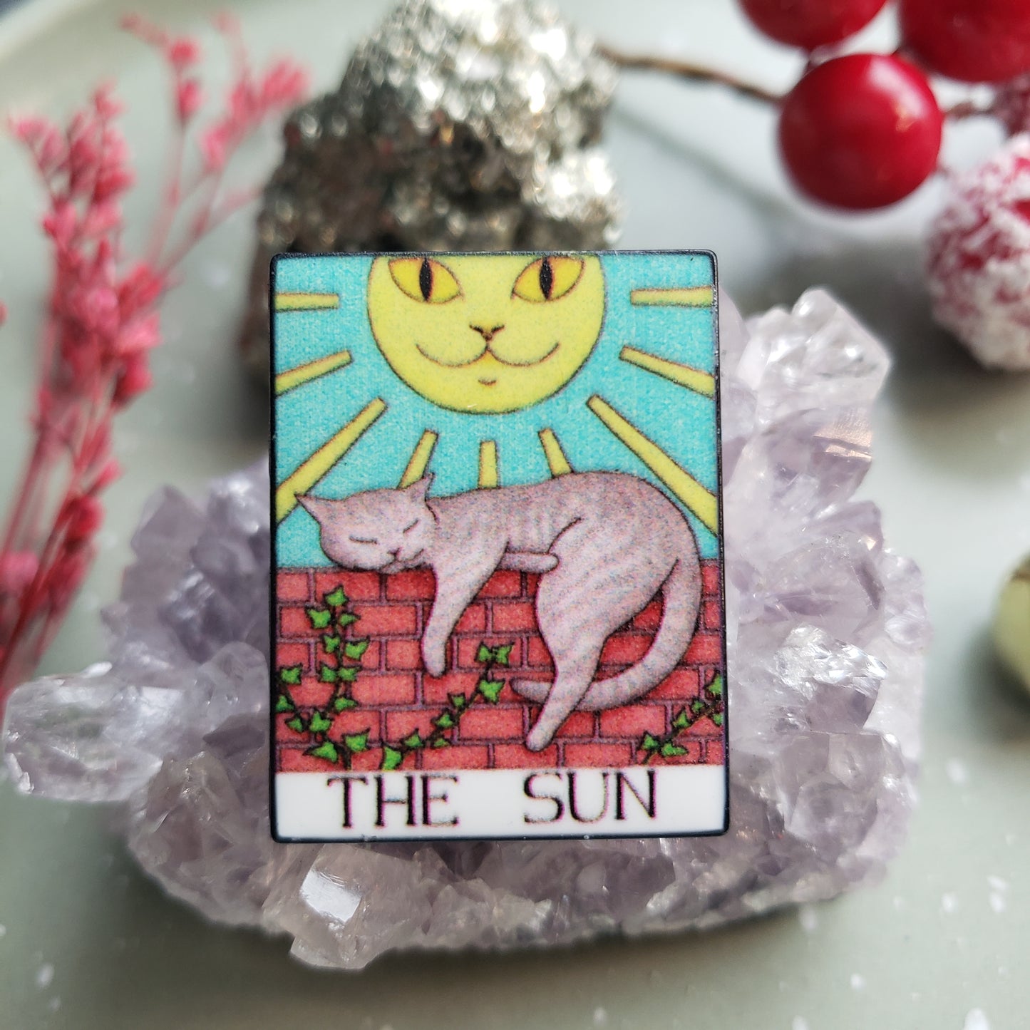 The Sun Kitty Pin