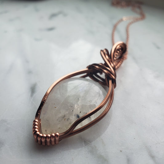 Copper Moonstone Necklace