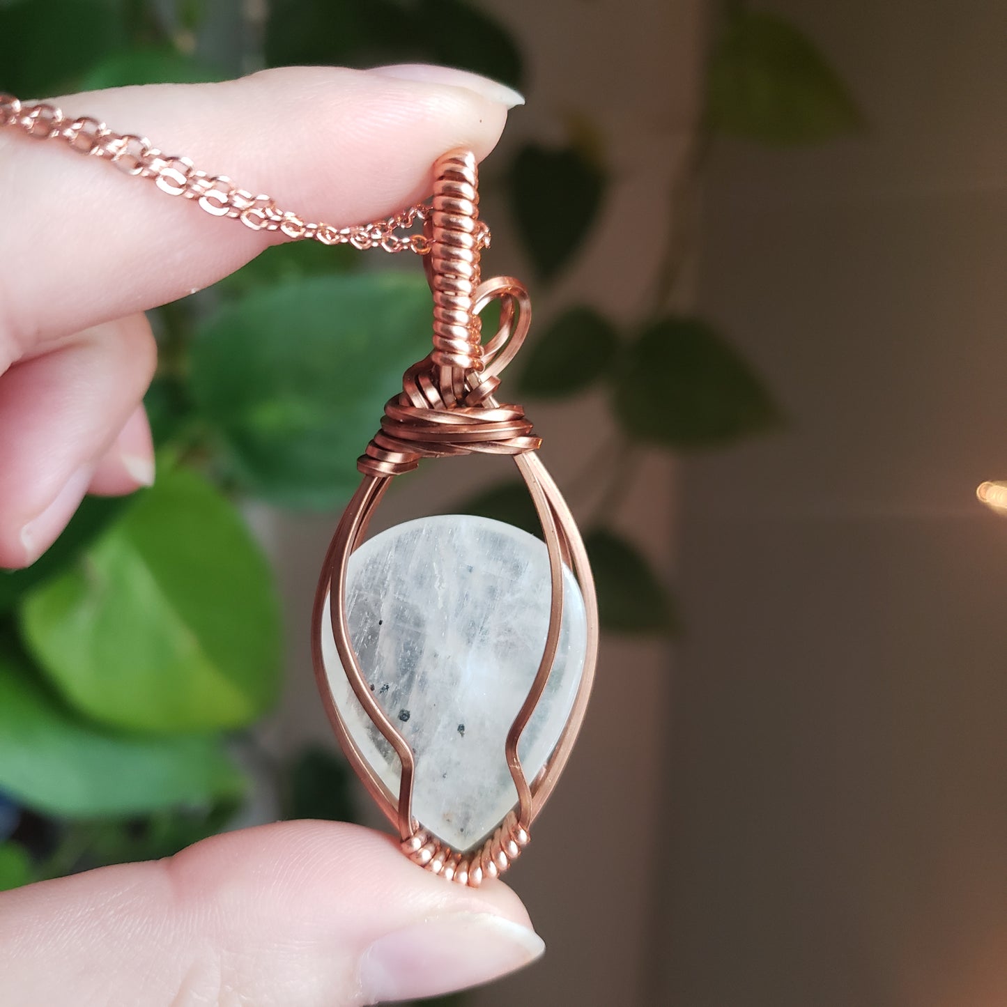 Copper Moonstone Necklace