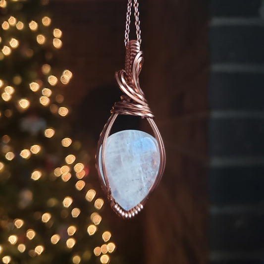 Copper Moonstone Necklace