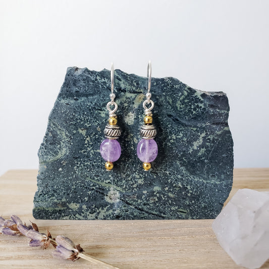 Amethyst Crystal Earrings