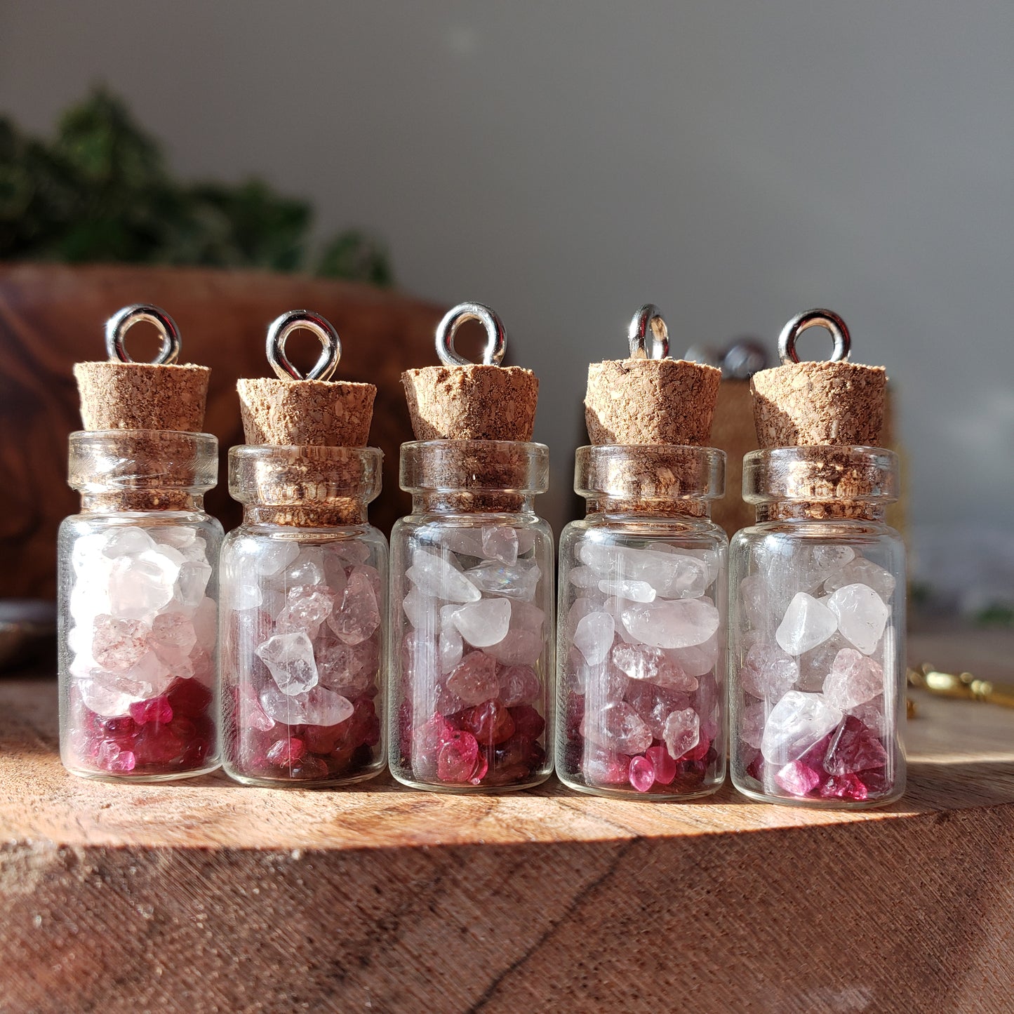 Pink Crystal Earrings with Sterling Hooks