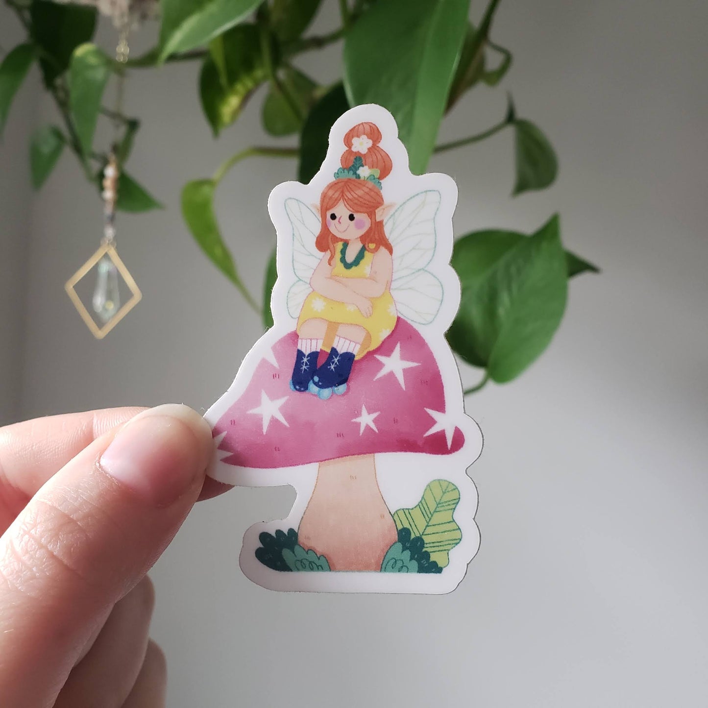 Fairy on Mushroom Sticker