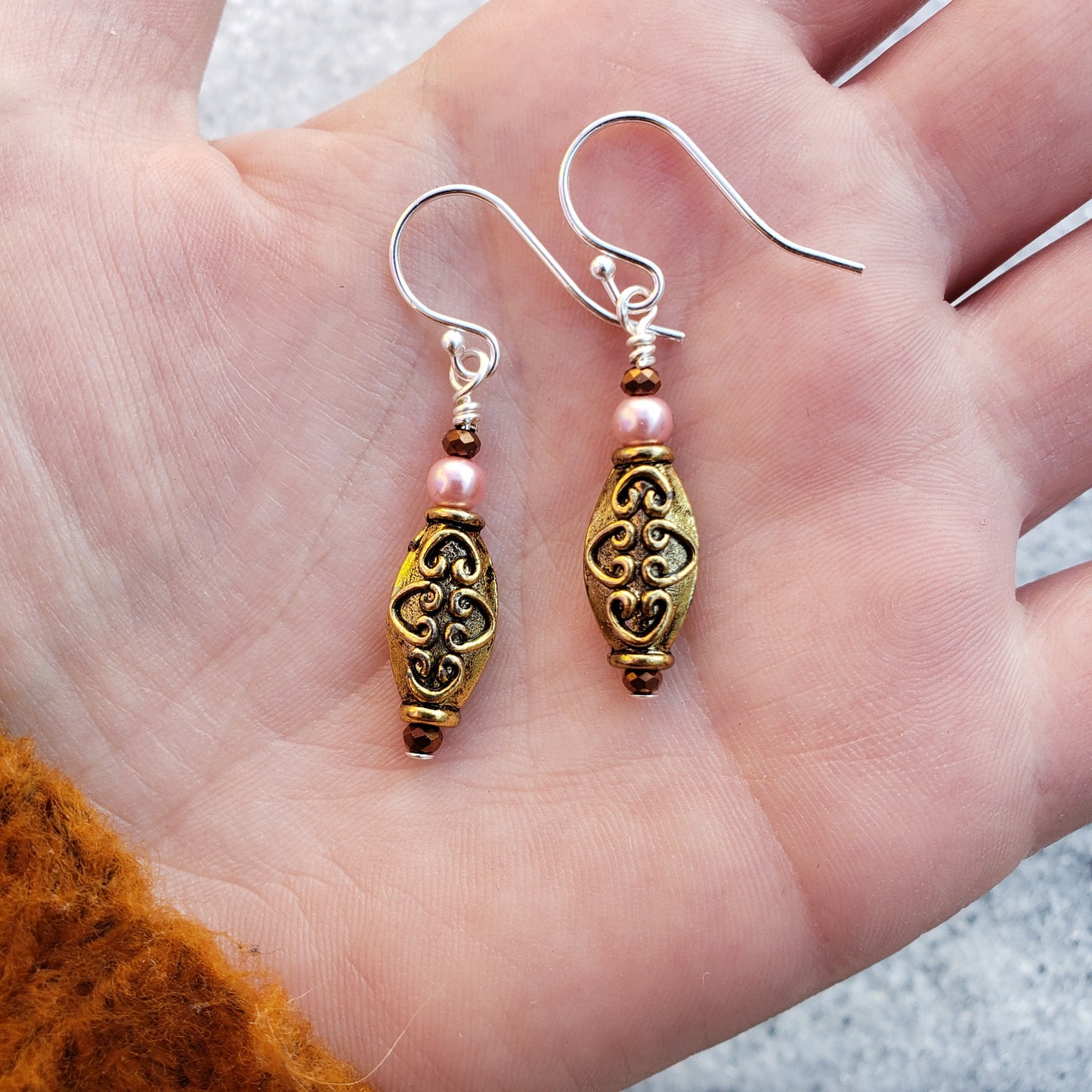 Silver & Gold Valentine's Day Earrings