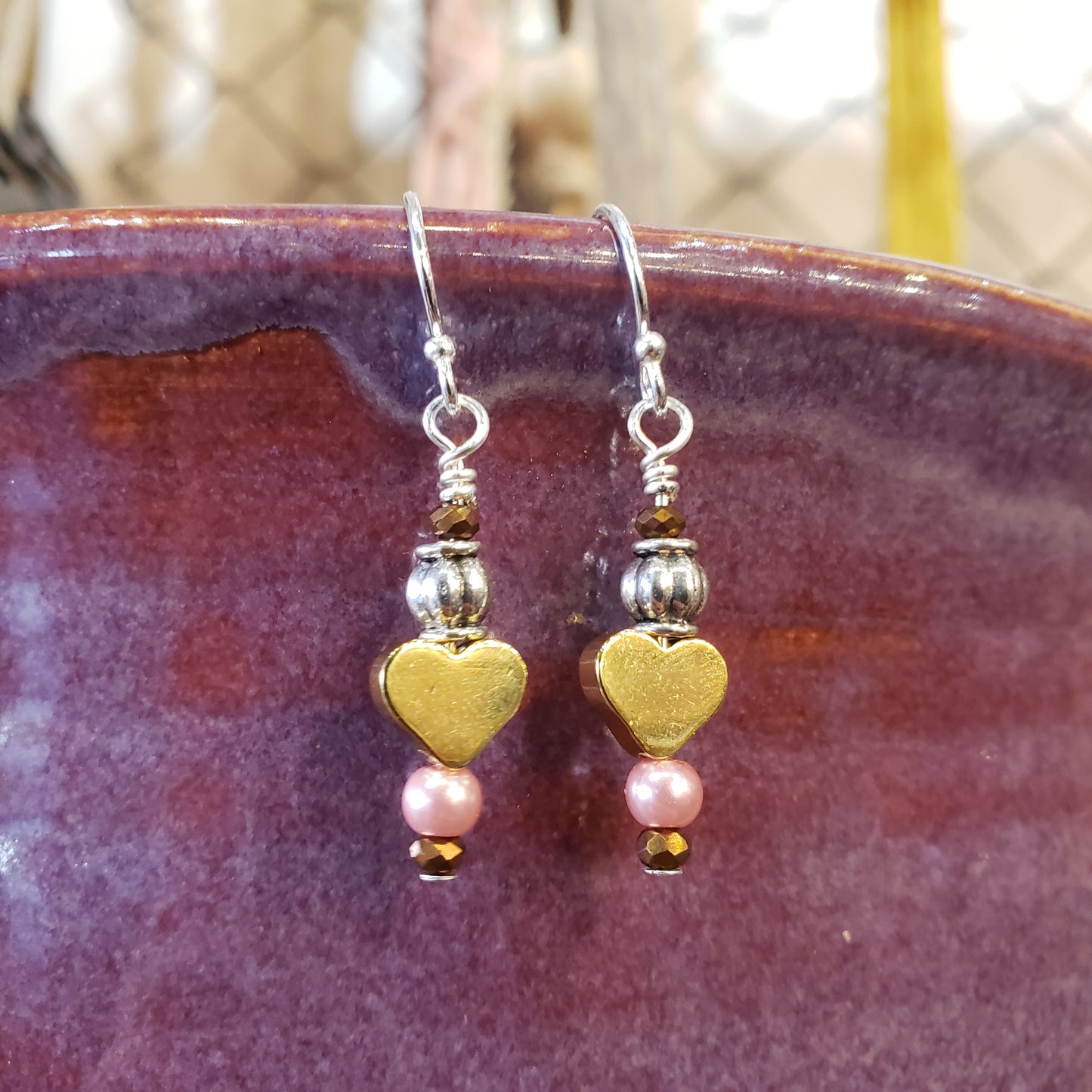 Silver & Gold Heart Earrings