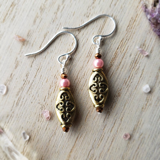 Silver & Gold Valentine's Day Earrings