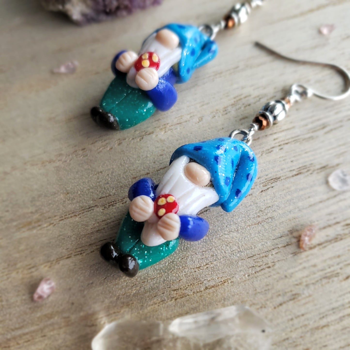 Mushroom Gnome Earrings