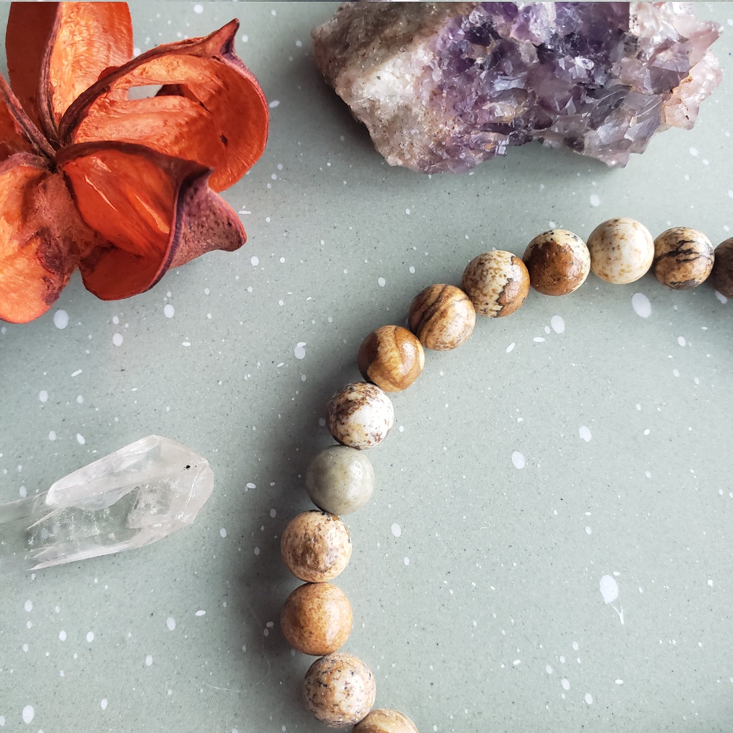 Picture Jasper Stretchy Bracelet