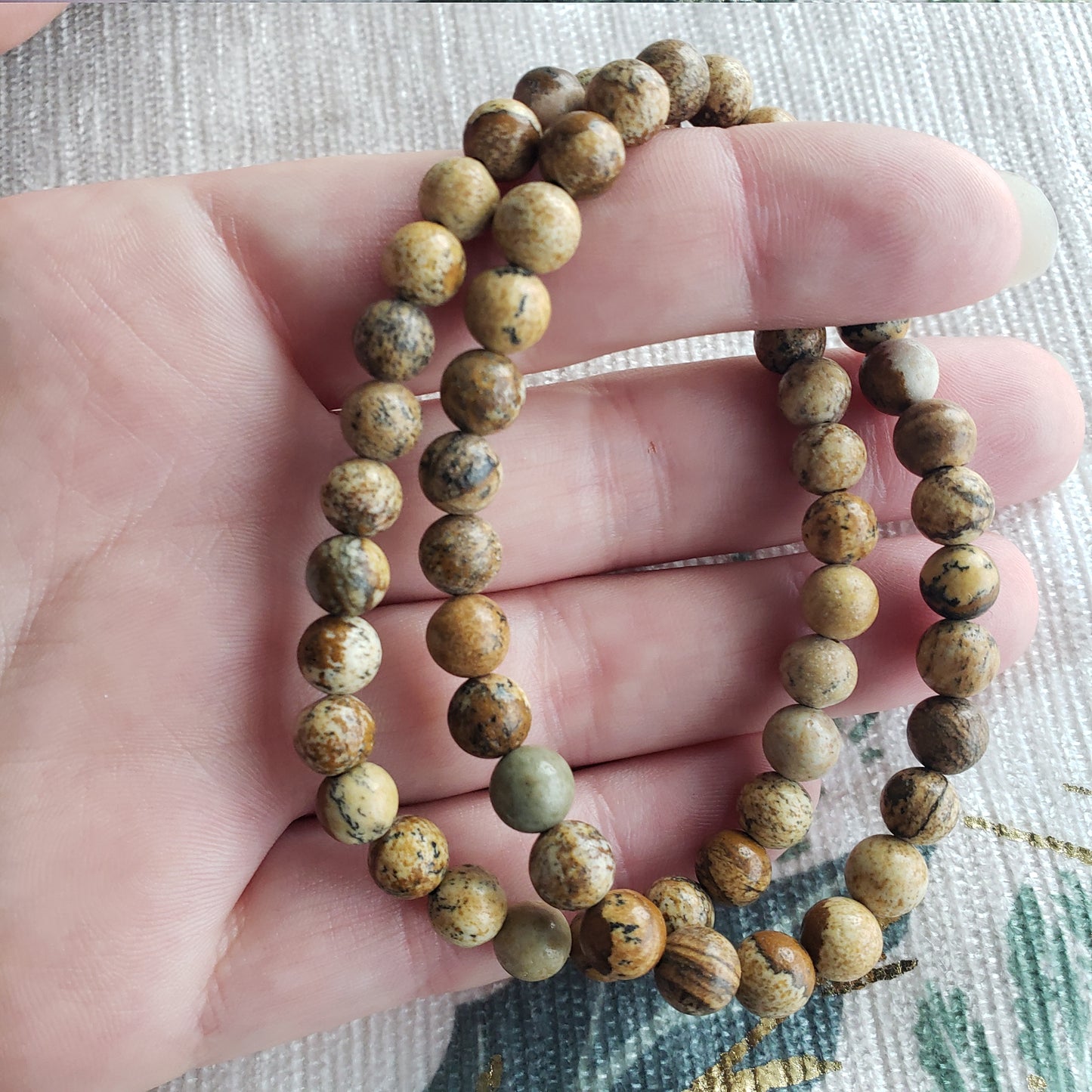 Picture Jasper Stretchy Bracelet