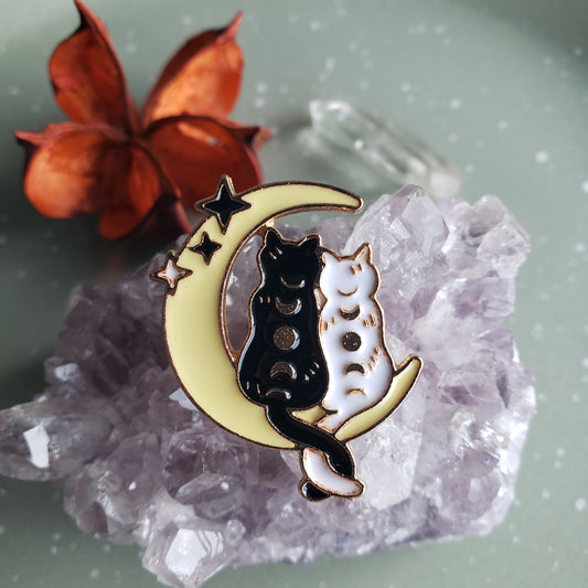 Lunar Kitty Buddies Pin