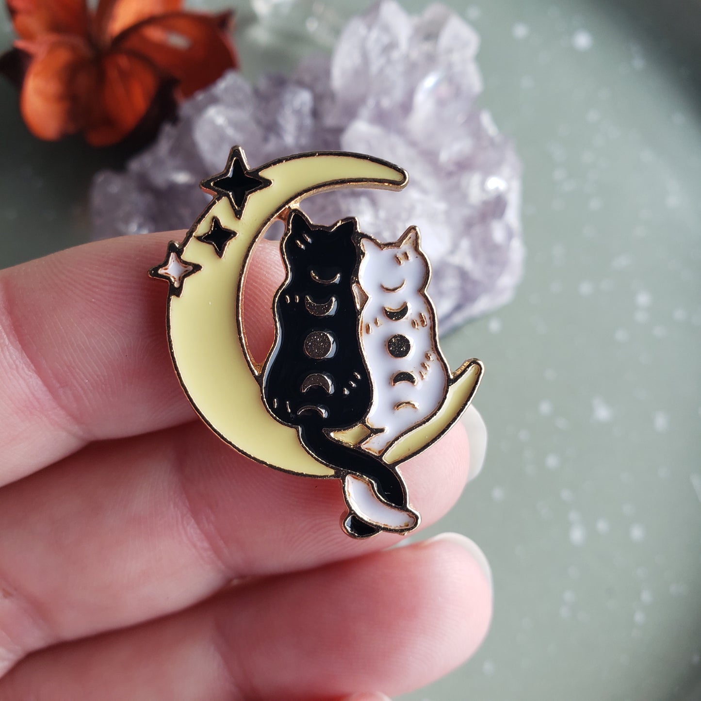 Lunar Kitty Buddies Pin