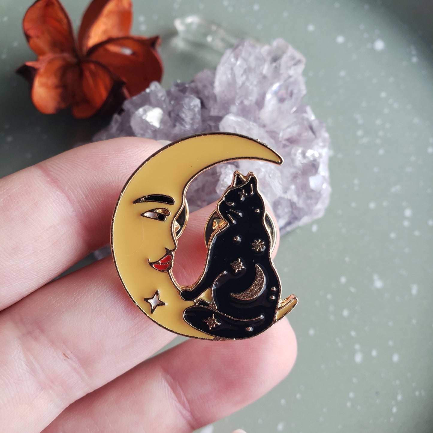 Lunar Kitty Pin