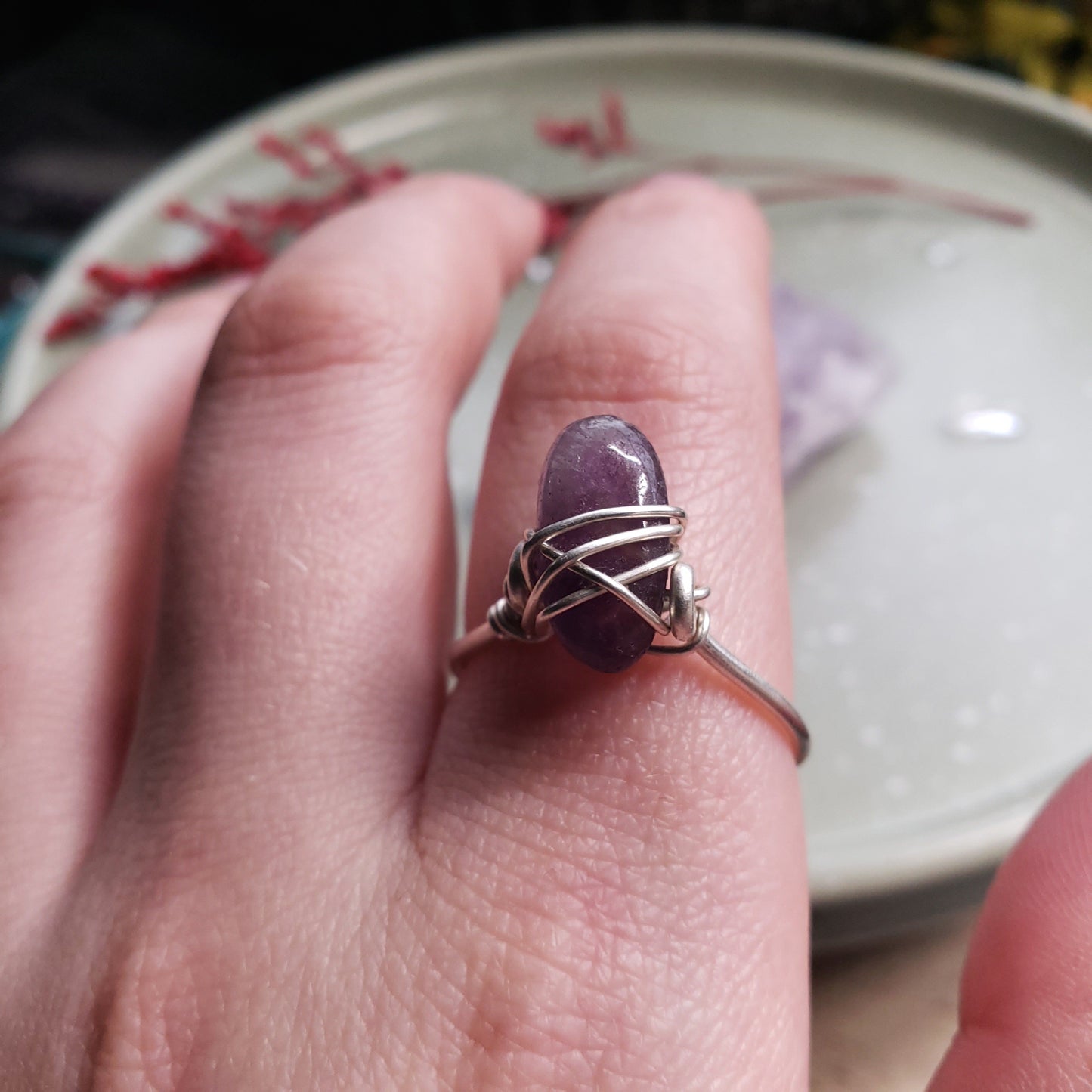 Amethyst Ring in Silver - Size 11