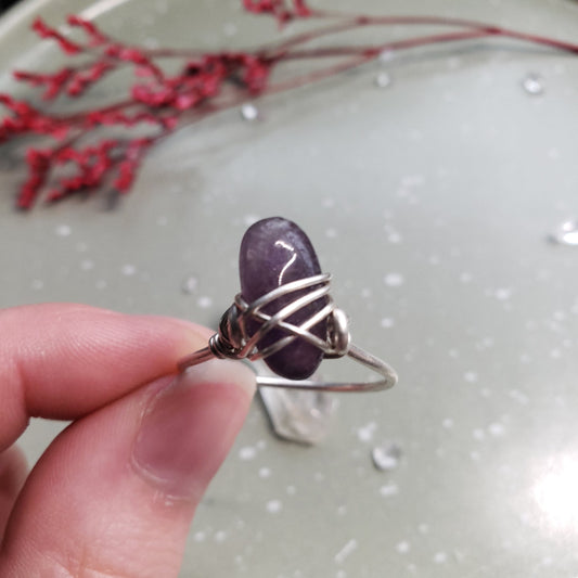 Amethyst Ring in Silver - Size 11