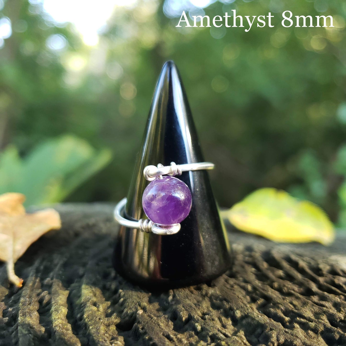 Amethyst Spinning Meditation Ring