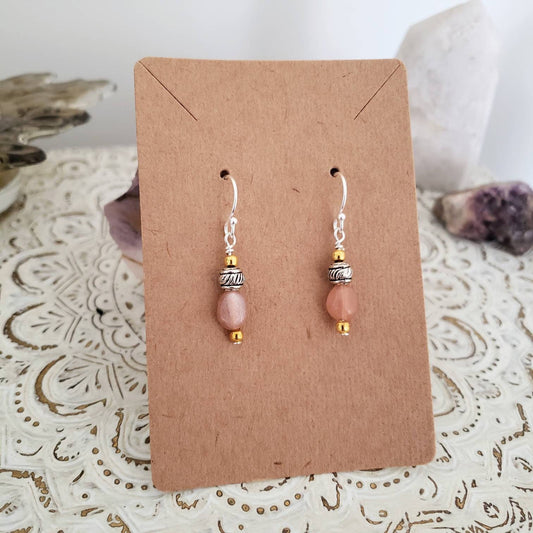 Peach Aventurine Earrings